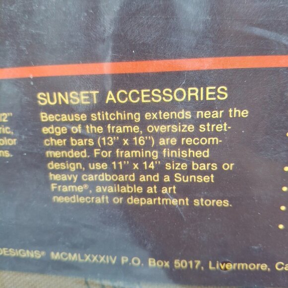 Sunset Stitchery 2552 Rabbits In The Meadow 1984 Crewel Embroidery 11 x 14 Wool - Picture 8 of 12